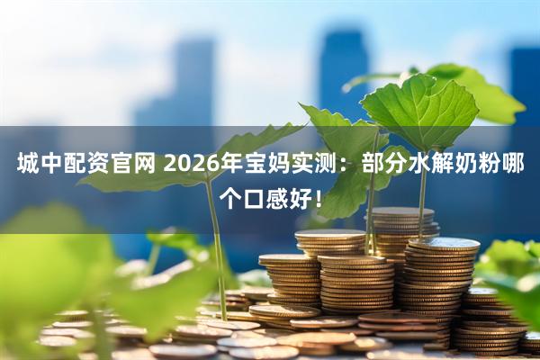 城中配资官网 2026年宝妈实测：部分水解奶粉哪个口感好！